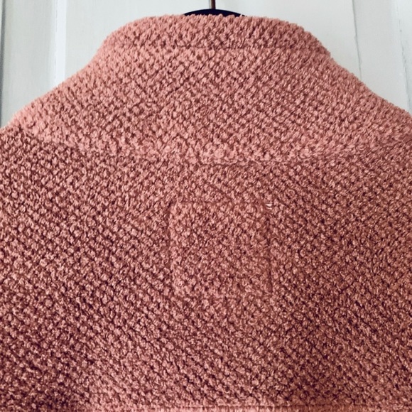 | thread & supply • dusty rose textured fleece pullover jacket • small | - Picture 6 of 7